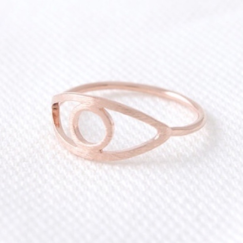 🧿 Rose Gold evil eye midi ring 🧿 NWT size 6 - Picture 2 of 7